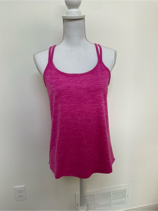 Layer 8 Tops - Layer 8 Double-Strap Heathered Fuchsia Tank